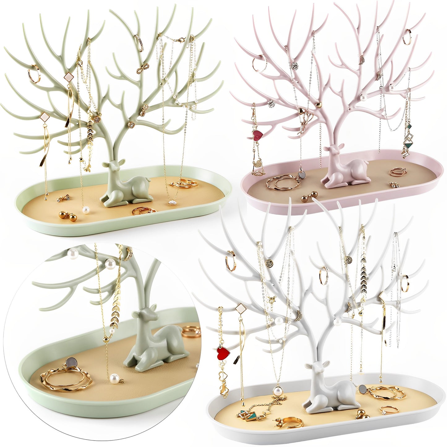 Deer Jewelry Display Stand Earrings Necklace Ring Jewelry Display Tray