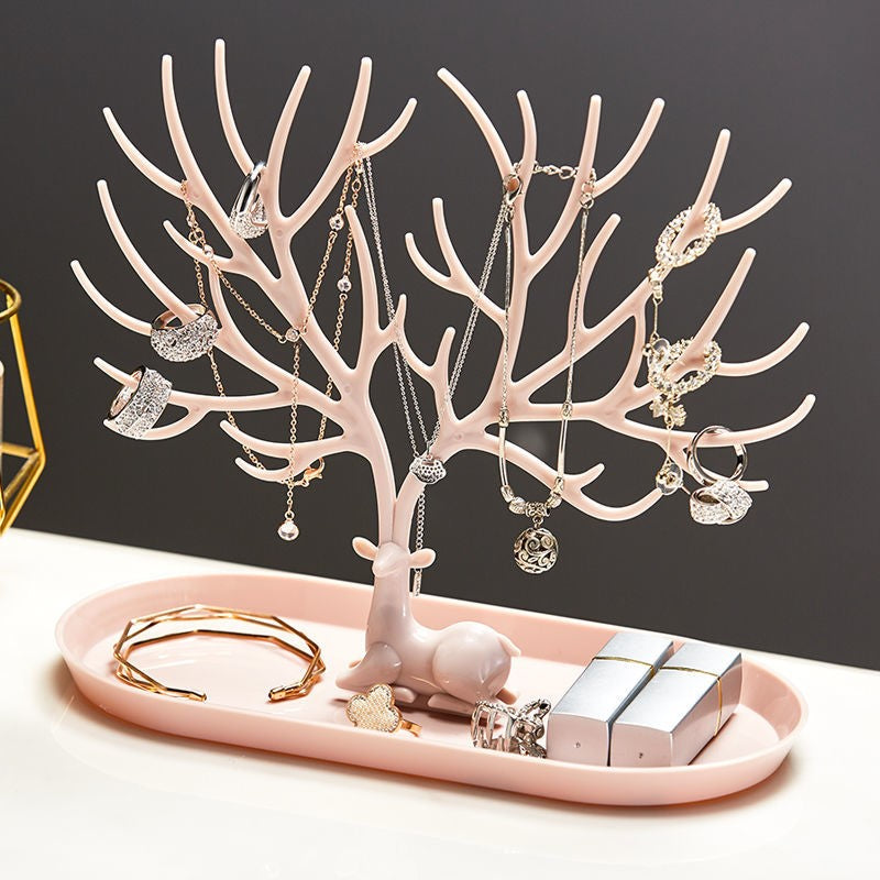 Deer Jewelry Display Stand Earrings Necklace Ring Jewelry Display Tray