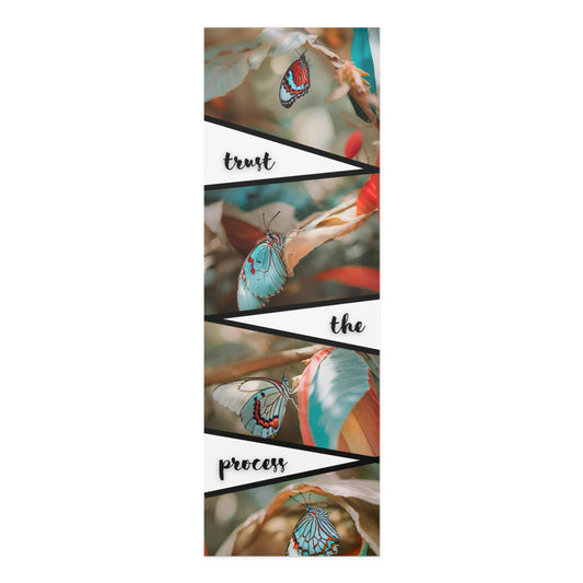 Vibrant Colorful Trust the Process Foam Yoga Mat