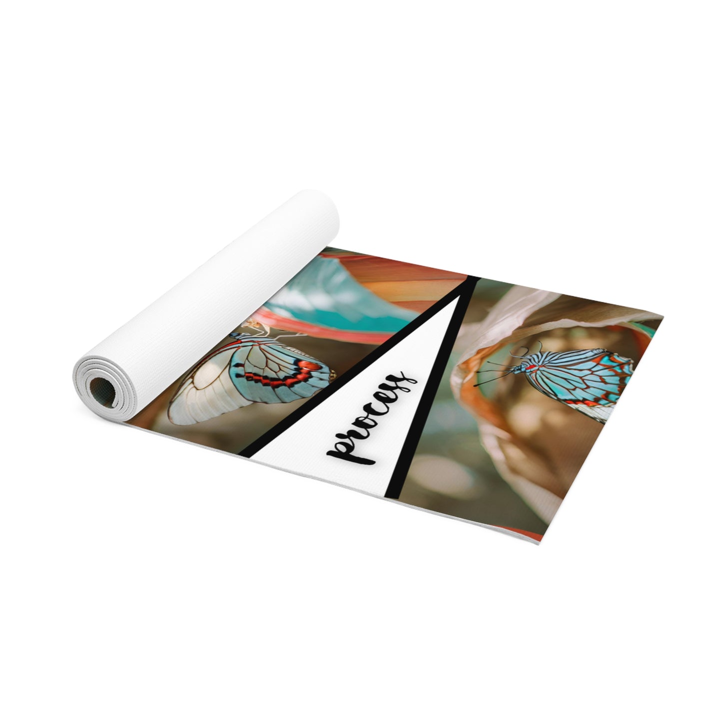 Vibrant Colorful Trust the Process Foam Yoga Mat