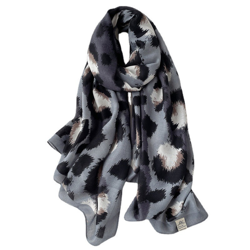 Women Scarf Autumn and Winter Travel Decoration Thin Cotton Linen Long Shawl