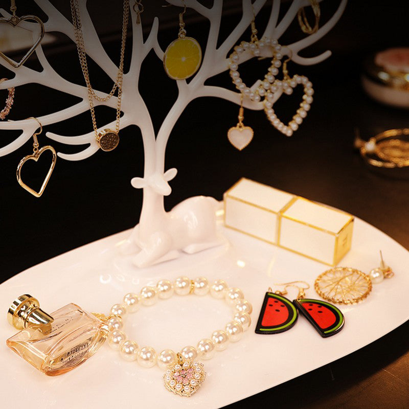 Deer Jewelry Display Stand Earrings Necklace Ring Jewelry Display Tray