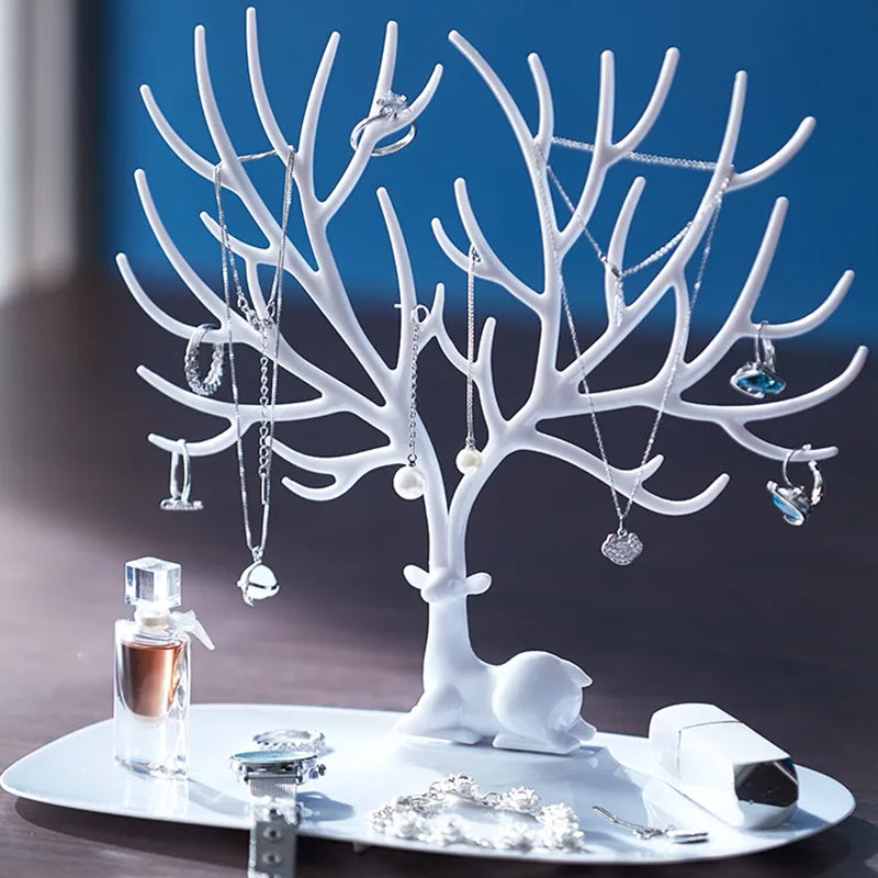 Deer Jewelry Display Stand Earrings Necklace Ring Jewelry Display Tray