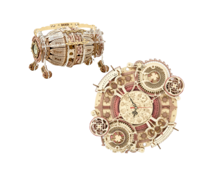 Robotime ROKR Zodiac Wall Clock 3D Wooden Puzzle Model Assembly Toys Gifts for Children Kids Teens LC601