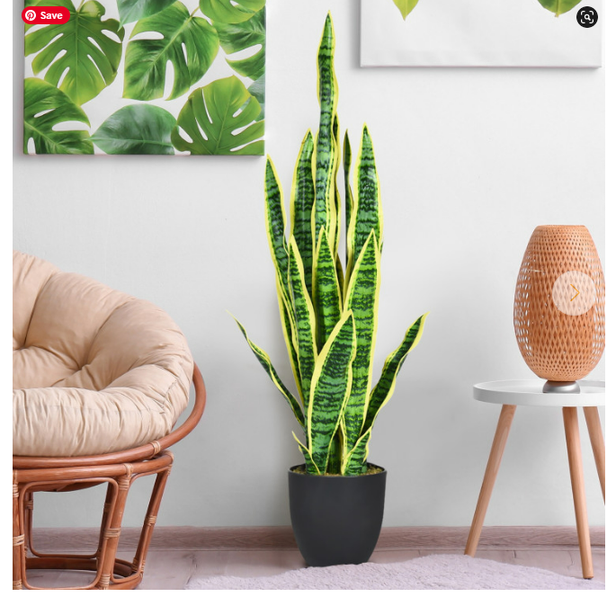 35.5 Inch Indoor-Outdoor Artificial Fake Snake Plant
