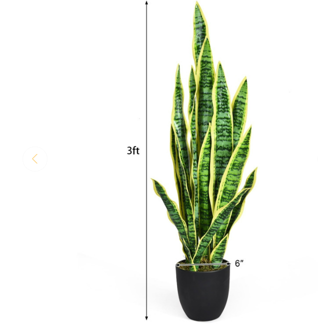 35.5 Inch Indoor-Outdoor Artificial Fake Snake Plant