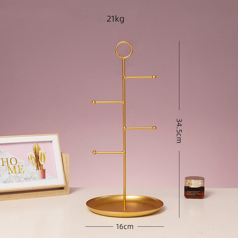 Elegant Jewelry Organizer for Dressing Table, Earrings, Earrings, Stand, Small Tray