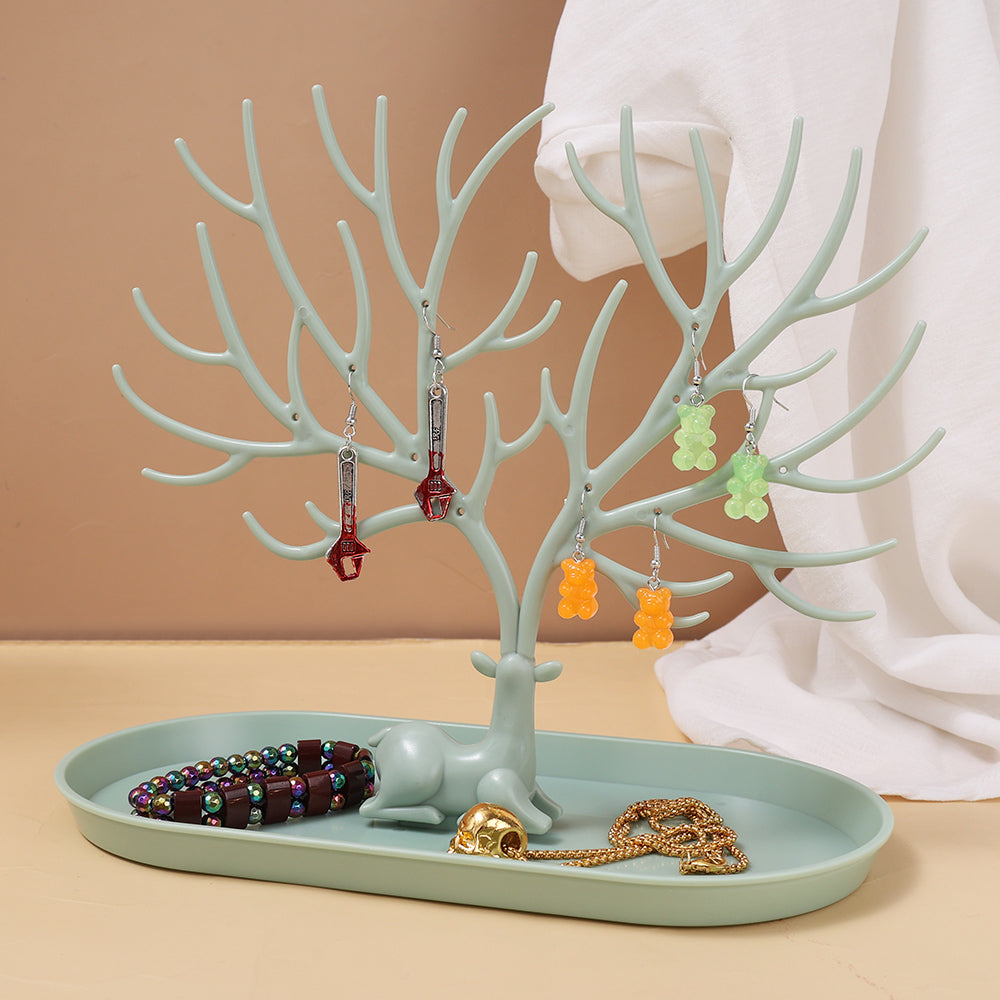 Deer Jewelry Display Stand Earrings Necklace Ring Jewelry Display Tray