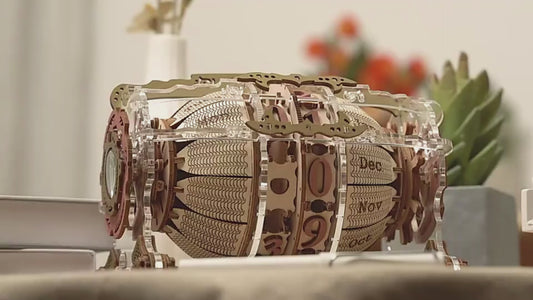 Robotime ROKR Zodiac Wall Clock 3D Wooden Puzzle Model Assembly Toys Gifts for Children Kids Teens LC601