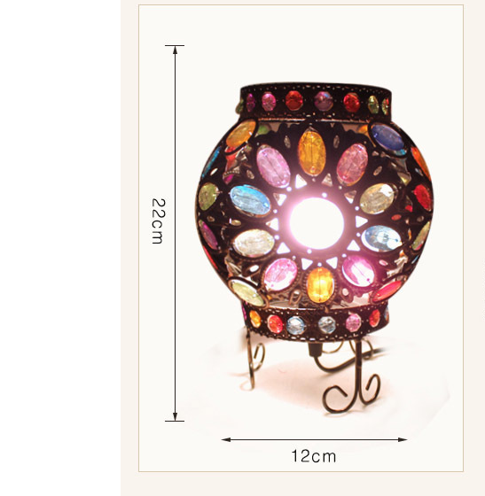 Iron Bedside Mosaic Lamp Home Decor Night Light