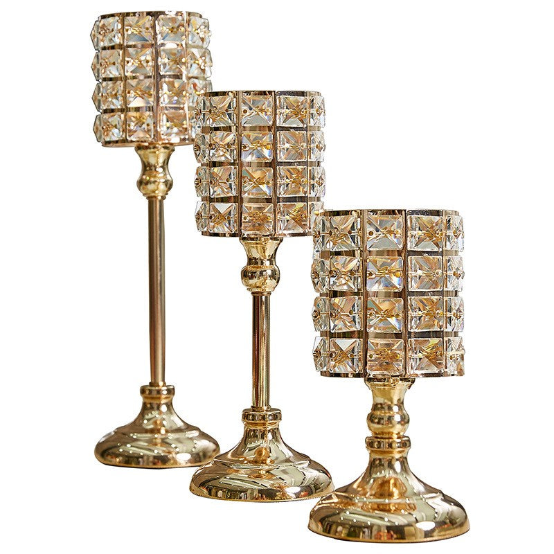 Candlelight Dinner Golden Candle Holder Table Event Decoration