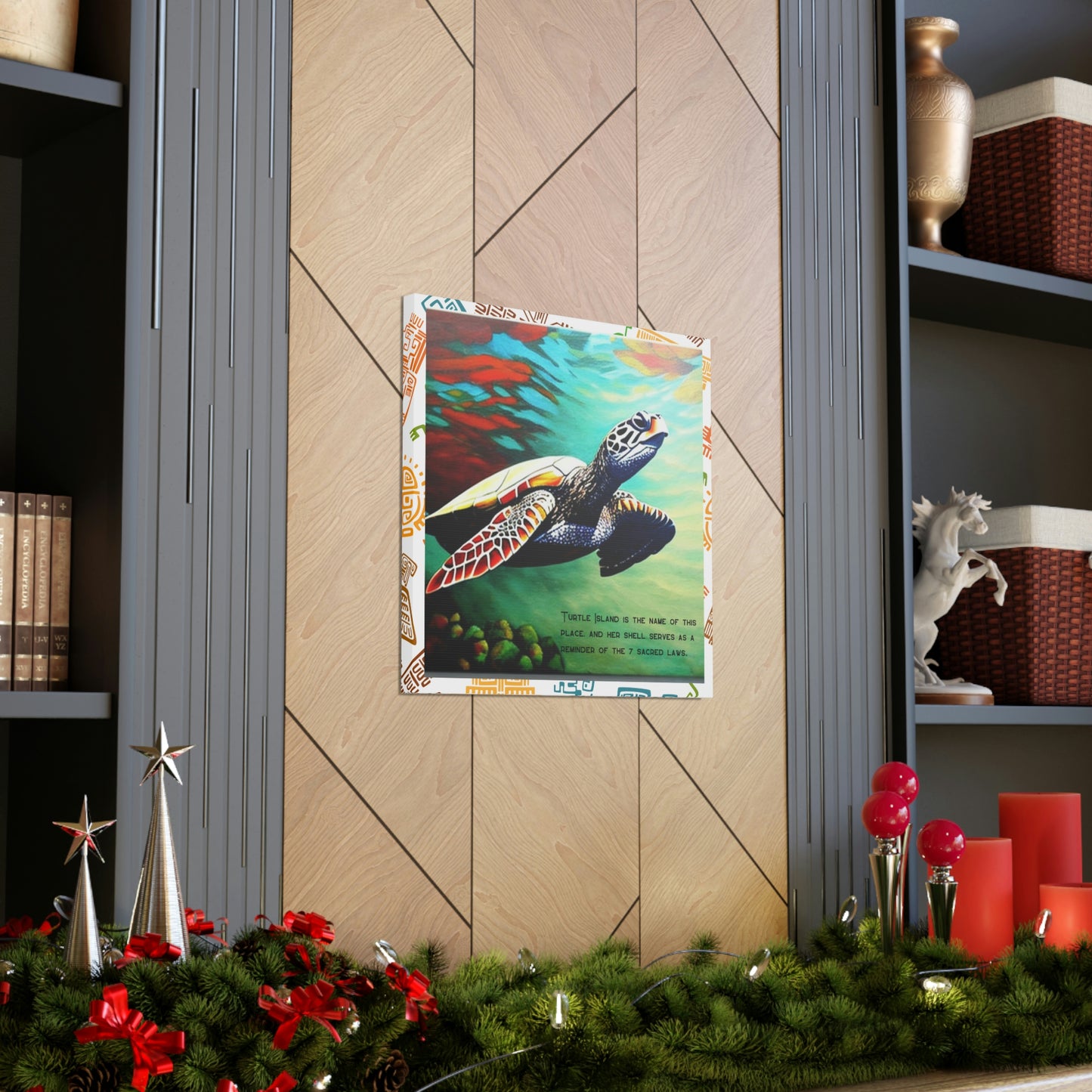 Turtle Island Is the Name of This Place Concept Art Aboriginal American Niiji Canvas Gallery Wraps
