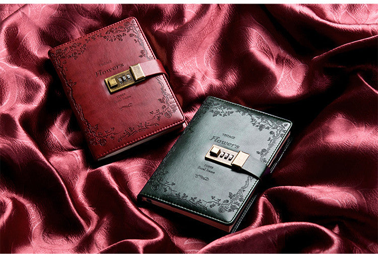 Vintage Style Notebook Journal with Passcode Lock