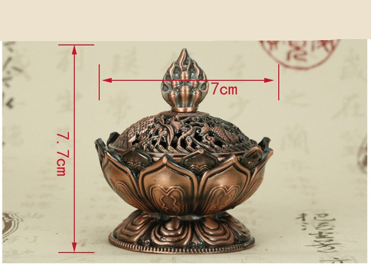 Lotus Metal Alloy Plate Incense Burner Aromatherapy Burner