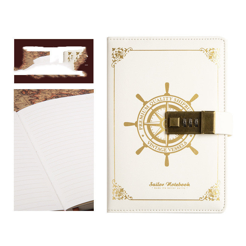 Vintage Style Notebook Journal with Passcode Lock