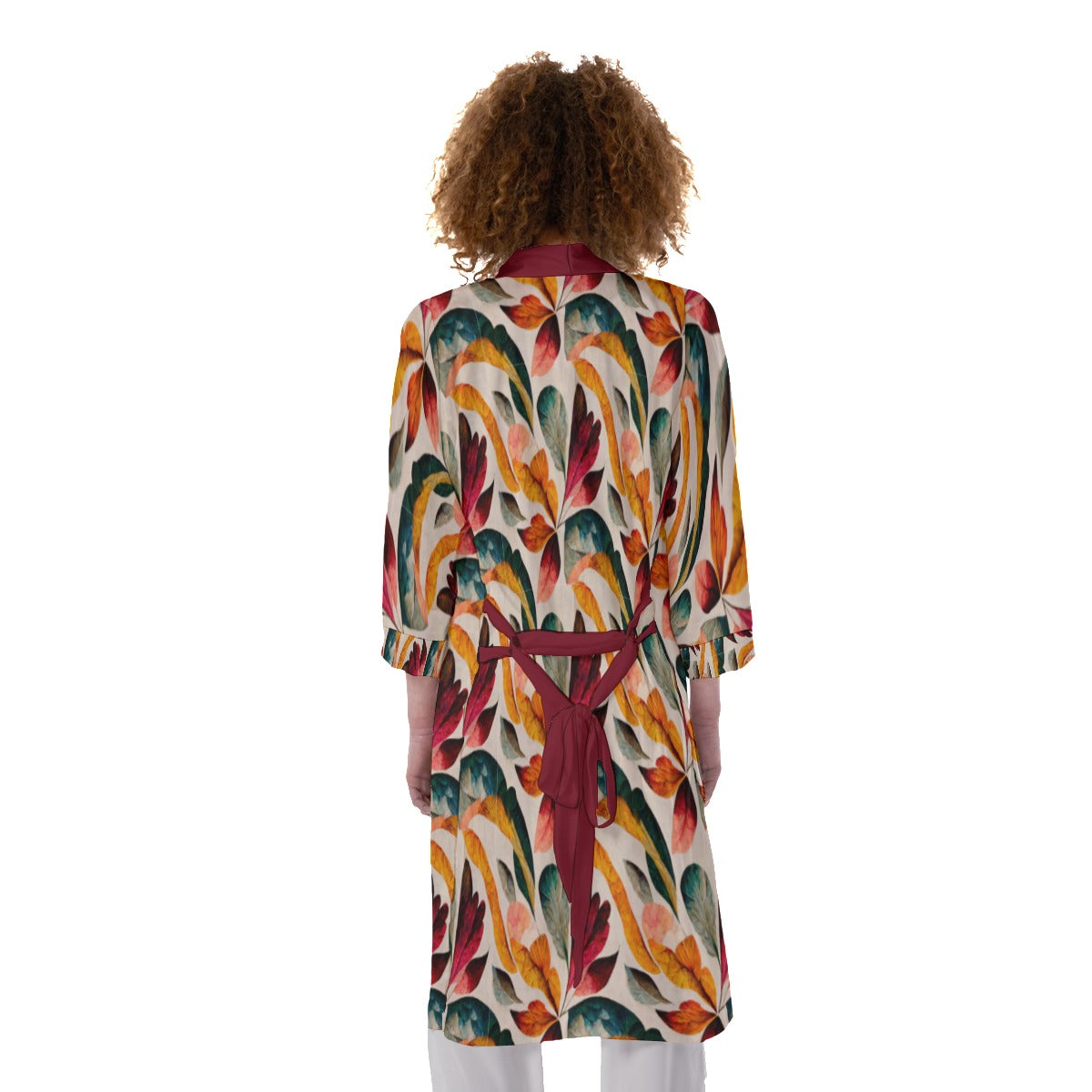 Women's Floral Print Kimono Style Robe