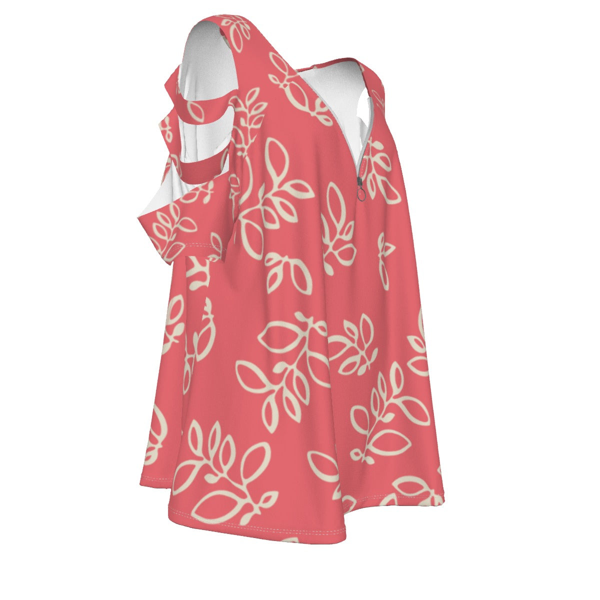 Women's Pink Casual Top with Petal Short Sleeve