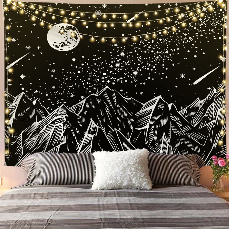 Mandala Tapestry for Home Decor White Black Sun and Moon Tapestry Wall Hanging Bedroom Wall Covering