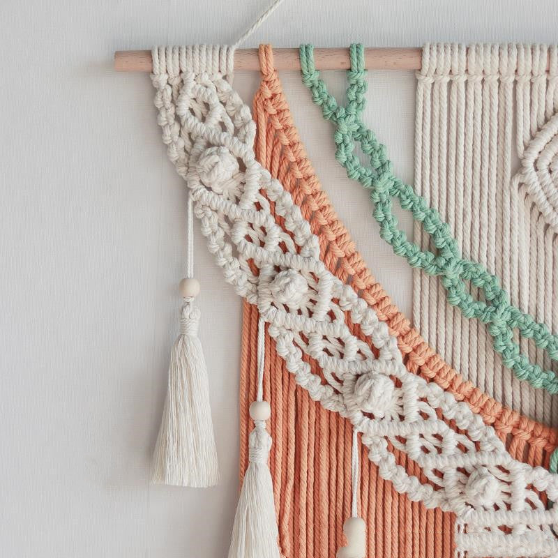 Woven Tapestry Tassel Handmade Background Wall Decoration Bohemian Hanging Ornament