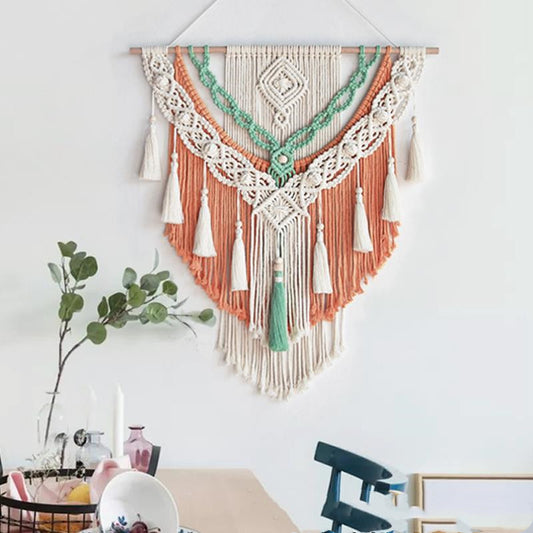 Woven Tapestry Tassel Handmade Background Wall Decoration Bohemian Hanging Ornament