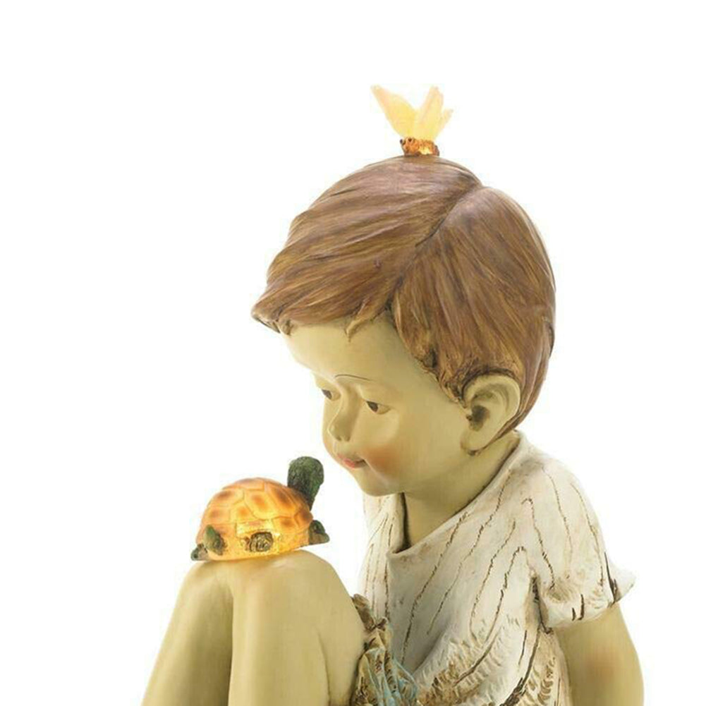 Making Friends Solar Sculpture Flower Jar Garden Patio