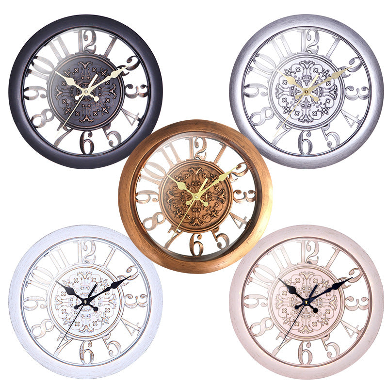 Old World Retro 11" Round Wall Quartz Clock Home Decor