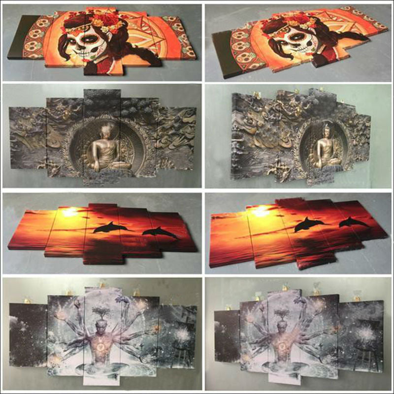 JoJoe's Art Paint Wall Home Decor Abstract Wolverines Ice Fire