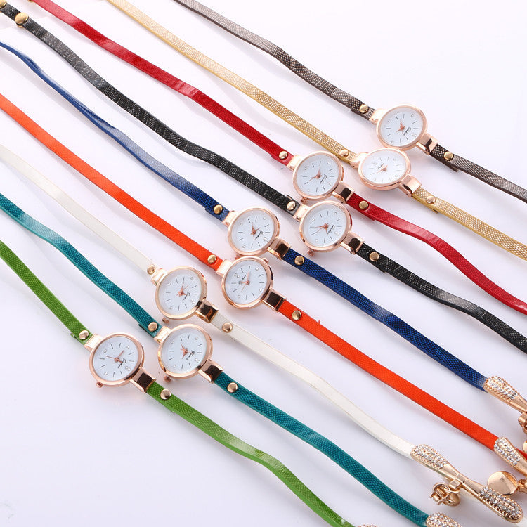 Women Watches Bracelet Fashion Casual Dress PU Band Alloy Case