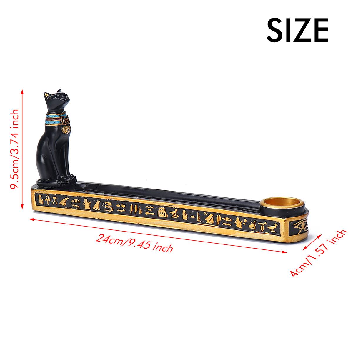 A 2-in-1 Khemet Incense Burner Candle Holder Cat Feline
