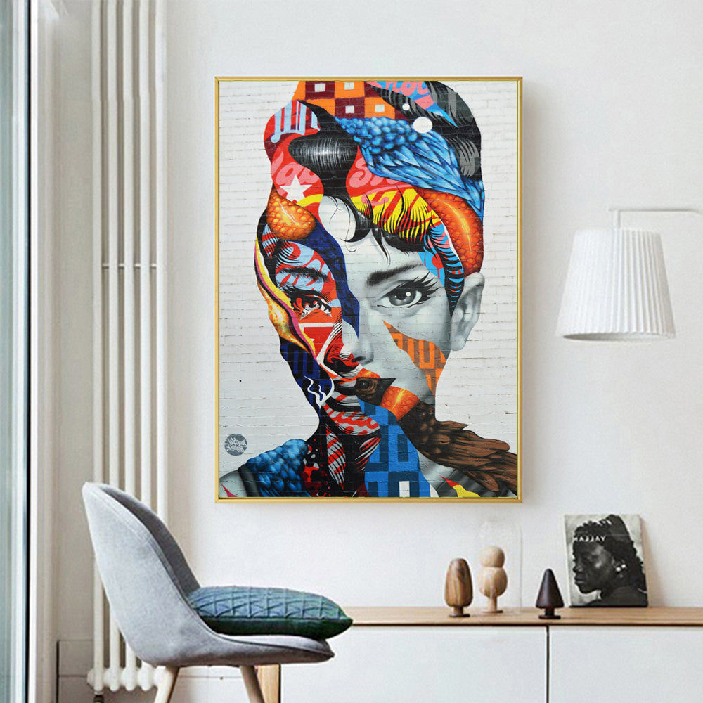 Modern Abstract Wall Art Decor Vibrant Colorful Graffiti Art Street Art