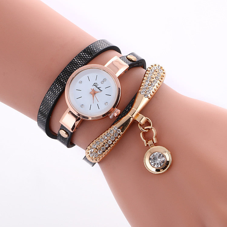 Women Watches Bracelet Fashion Casual Dress PU Band Alloy Case