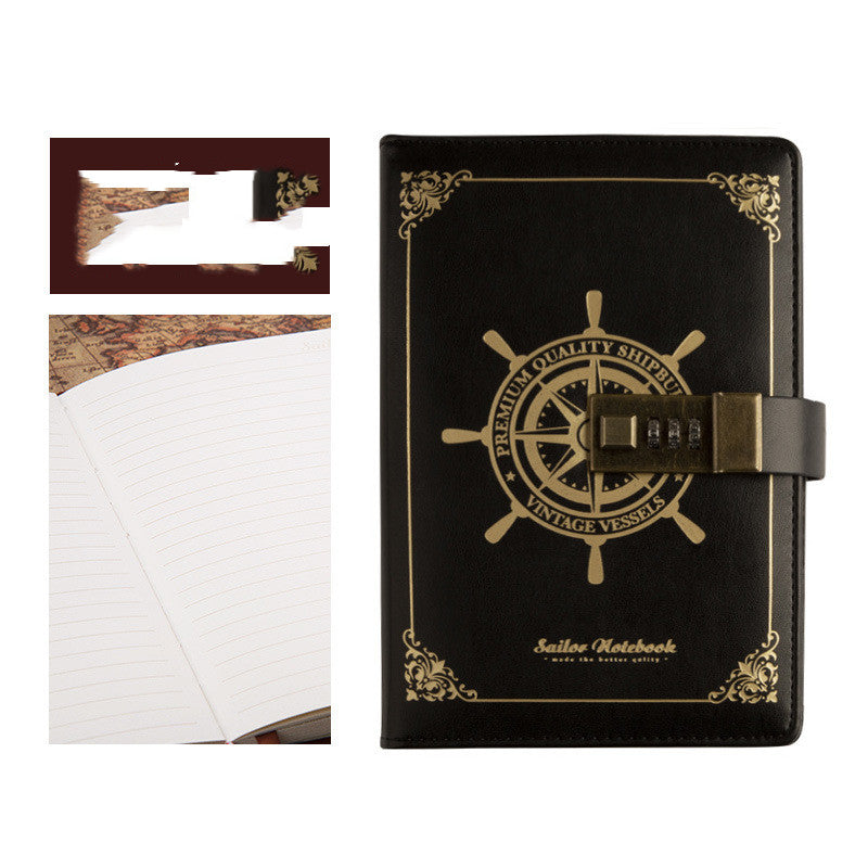 Vintage Style Notebook Journal with Passcode Lock