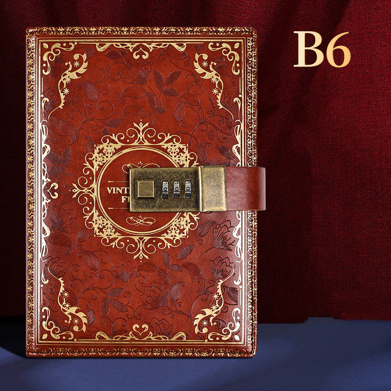Vintage Old World European Style Password Journal Notebook