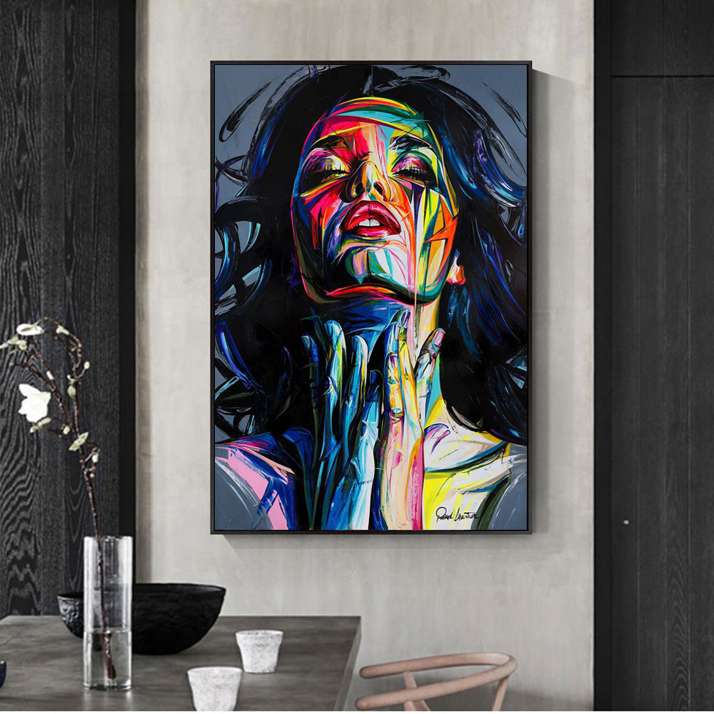 Modern Abstract Wall Art Decor Vibrant Colorful Graffiti Art Street Art