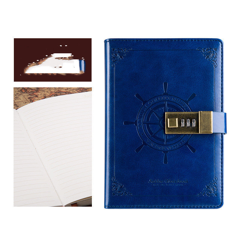Vintage Style Notebook Journal with Passcode Lock