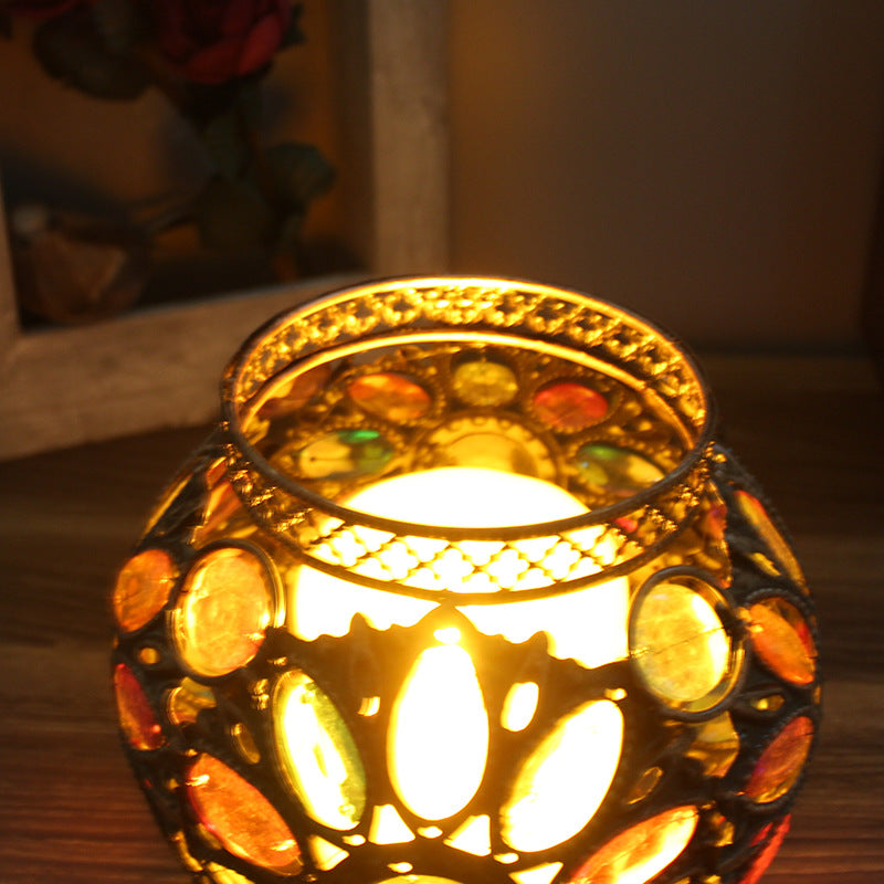 Iron Bedside Mosaic Lamp Home Decor Night Light