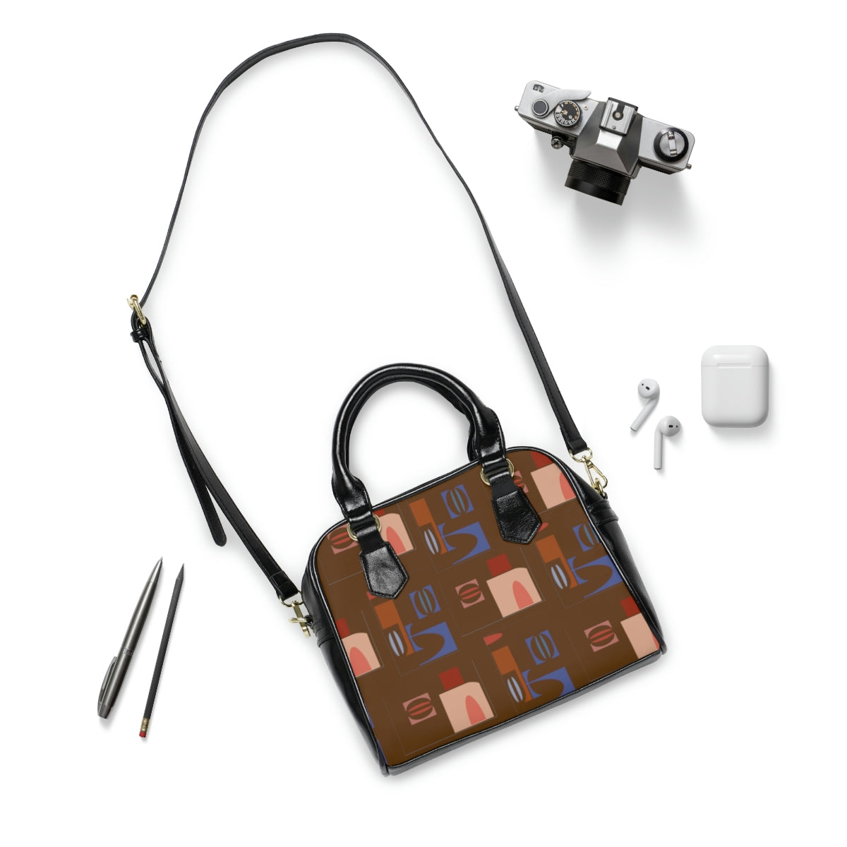 Freestyle Vegan Leather Fashion Shoulder Handbags with Adjustable and Removable Strap