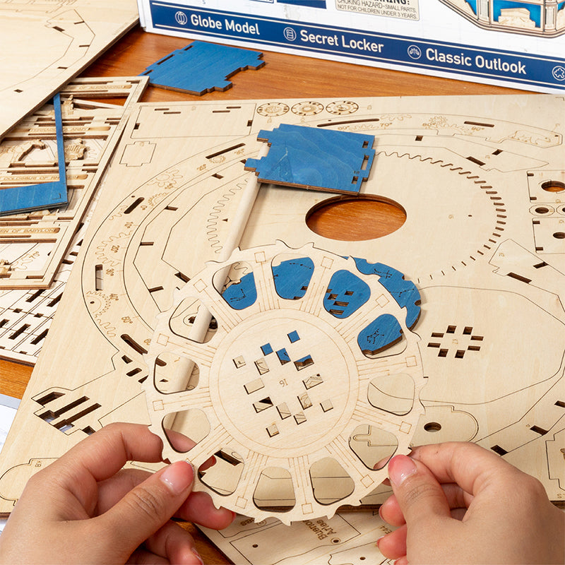 Robotime Globe Earth 567pcs 3D Wooden Puzzle Games Ocean Map Ball Assemble Model Toys Gift for Children Boys
