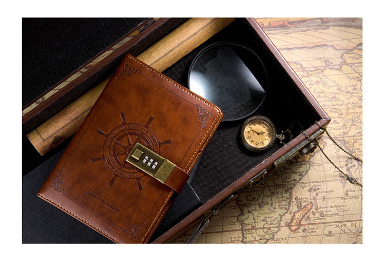 Vintage Style Notebook Journal with Passcode Lock