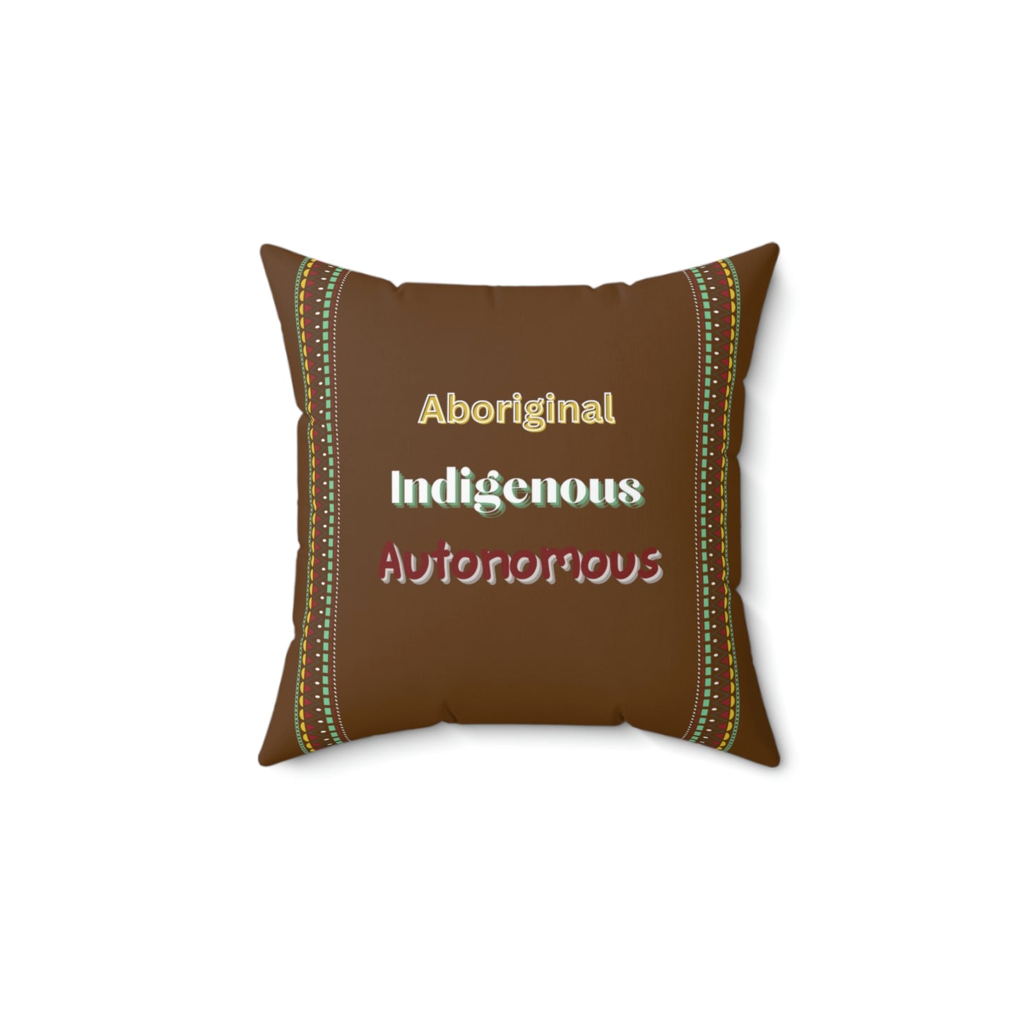Aboriginal American Turtle Island Autonomous Niiji Spun Polyester Square Decorative Pillow