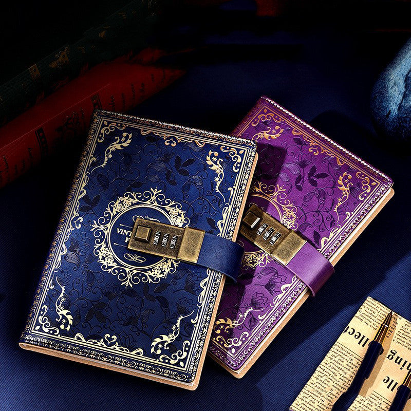 Vintage Old World European Style Password Journal Notebook