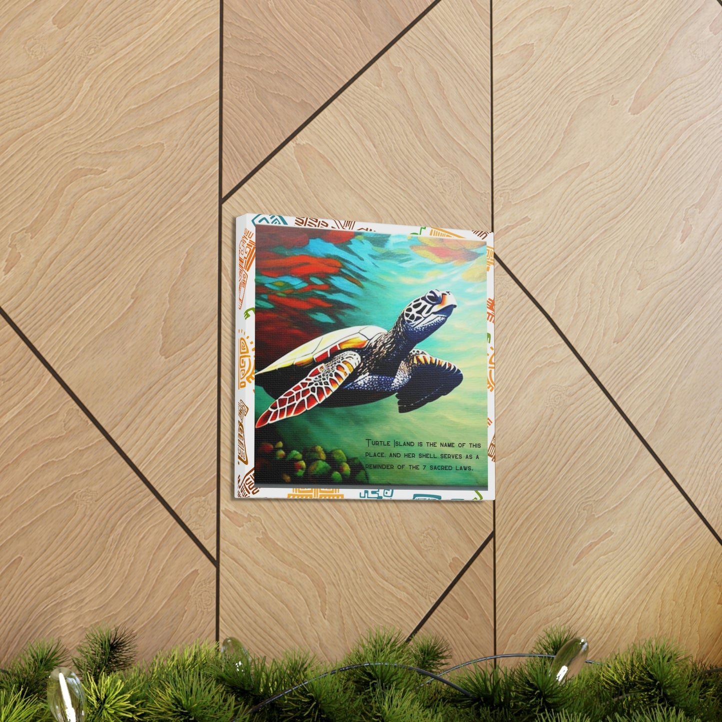 Turtle Island Is the Name of This Place Concept Art Aboriginal American Niiji Canvas Gallery Wraps