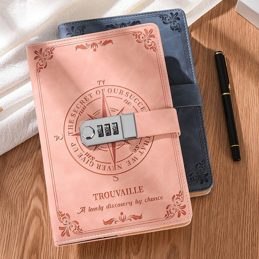 Retro Vintage Style Notebook with Passcode Lock