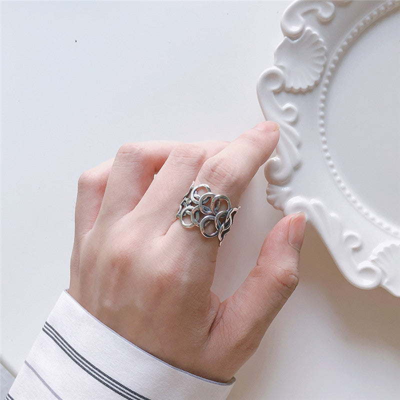 Retro Multilayer Circle Ring for Women
