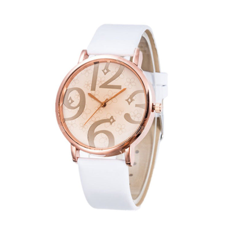 Women Quartz Casual Stylish Large Number Watches