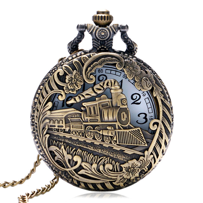 Classic Retro Pocket Watch with Durable Clear Face