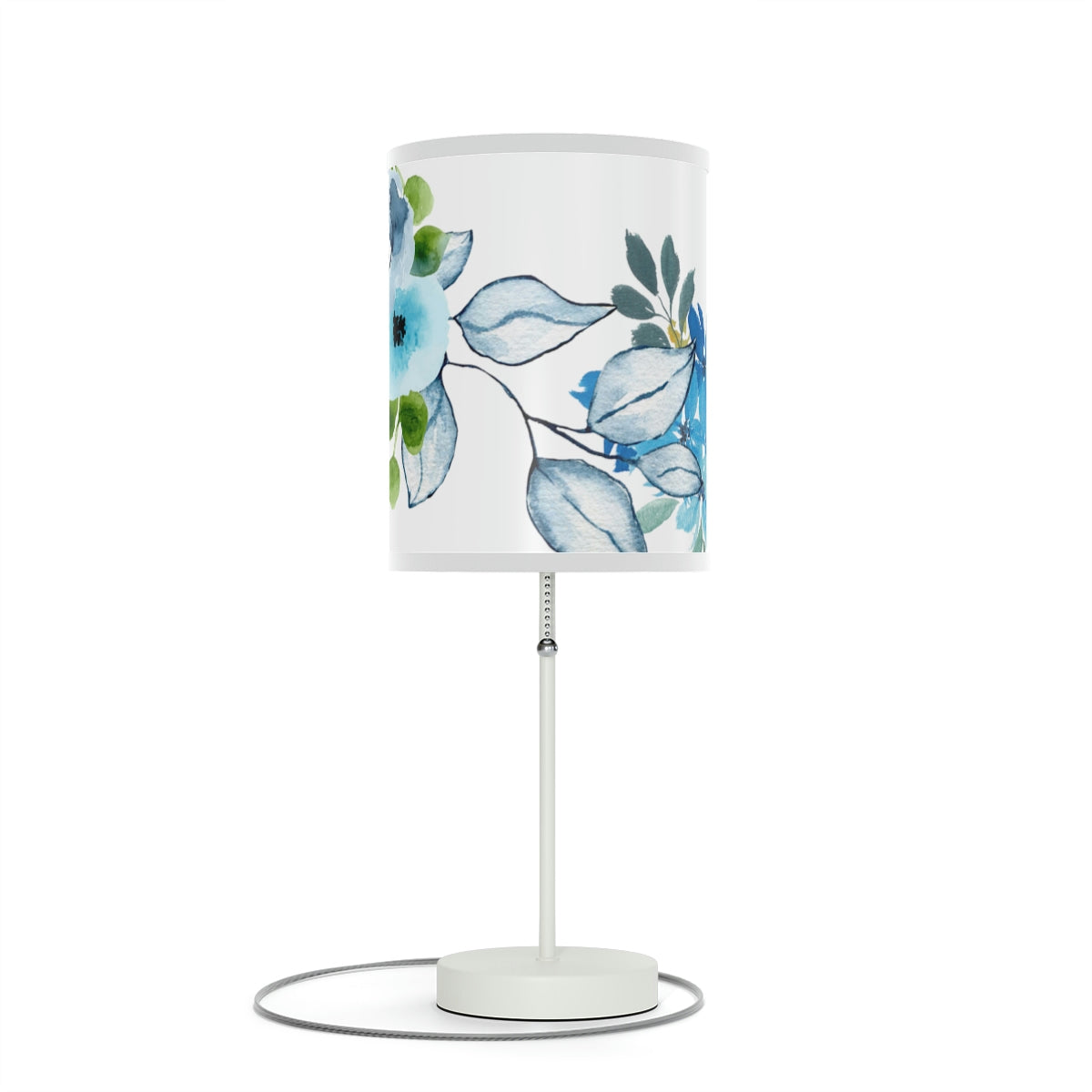 Unique Modern Japanese-Inspired Cherry Periwiwnkle Blossom Table Lamp Stand