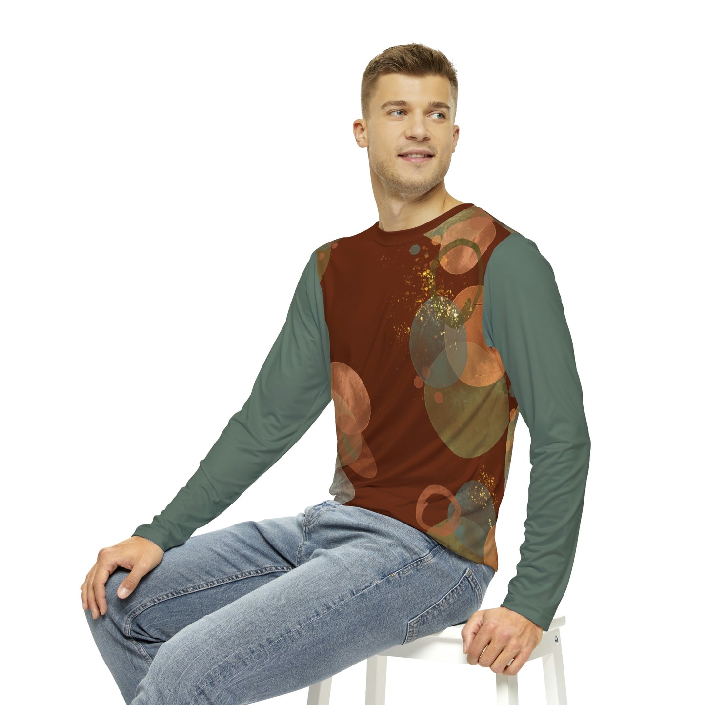 Freestyle Men's Long Sleeve Casual Polyester Shirt