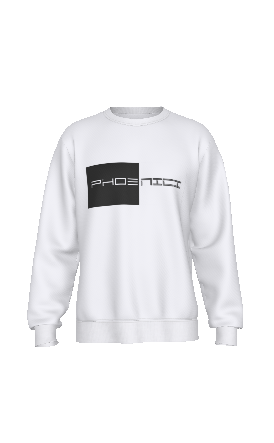 Phoenici Apparel Brand Classic Men's White Crewneck Sweatshirt Phoenici T-Shirt