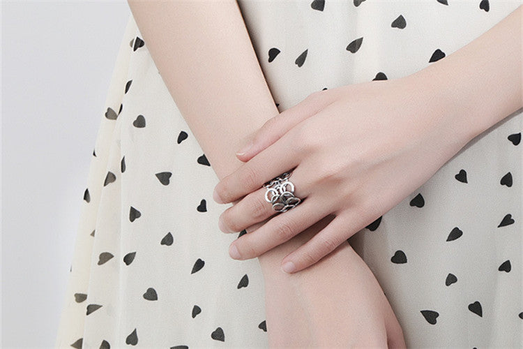 Retro Multilayer Circle Ring for Women
